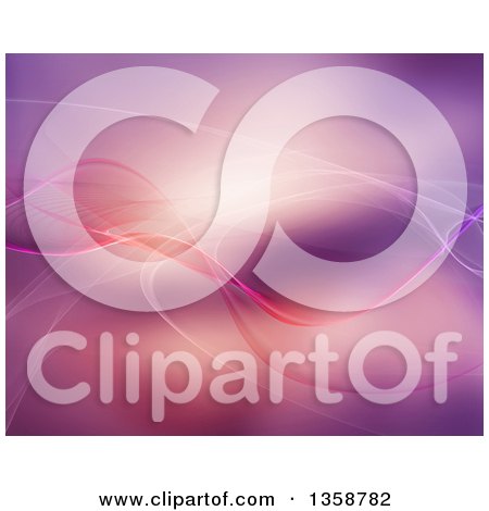 Clipart of a Pink Abstract Background of Flowing Mesh Waves - Royalty Free Illustration by KJ Pargeter