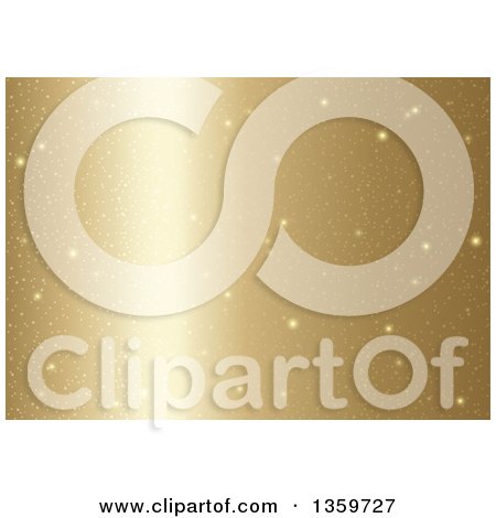 Clipart of a Shiny Gold Backgorund with Spots and Flares - Royalty Free Vector Illustration by dero