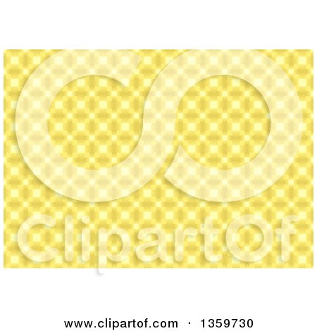 Clipart of a Background of a Yellow Square Pattern - Royalty Free Vector Illustration by dero