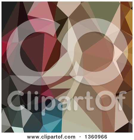 Clipart of a Colorful Low Poly Abstract Geometric Background - Royalty Free Vector Illustration by patrimonio