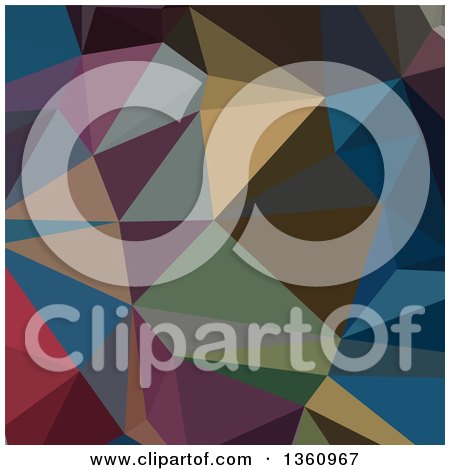 Clipart of a Colorful Low Poly Abstract Geometric Background - Royalty Free Vector Illustration by patrimonio