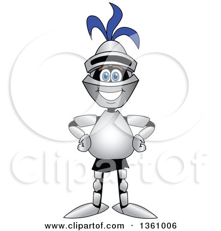 Clipart of a Lancer School Mascot - Royalty Free Vector Illustration by Mascot Junction