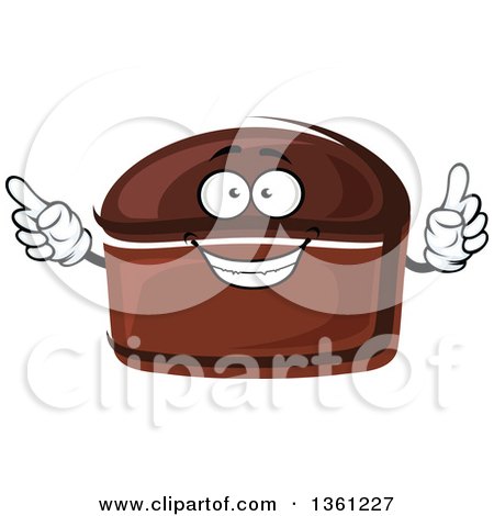 Clipart of a Cartoon Rye Bread Character - Royalty Free Vector Illustration by Vector Tradition SM