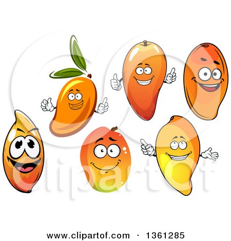 Clipart of Mango Characters - Royalty Free Vector Illustration by Vector Tradition SM