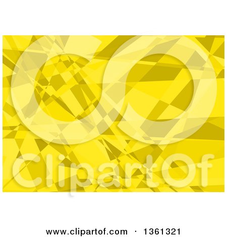Clipart of a Background of Abstrac Yellow Geometric Mosaic - Royalty Free Vector Illustration by dero