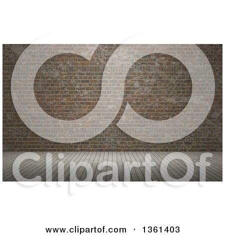 Clipart of a 3d Brick Wall Background - Royalty Free Illustration by KJ Pargeter