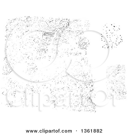 Clipart of a Black and White Gritty Speckled Texture - Royalty Free Vector Illustration by Clip Art Mascots