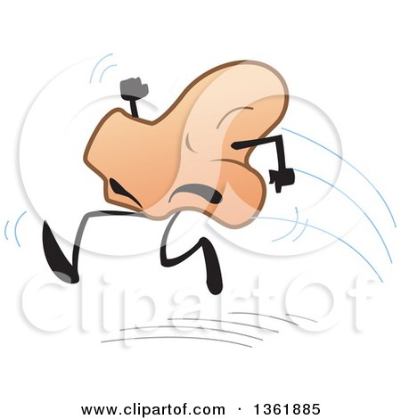 Clipart of a Cartoon Runny Nose Character - Royalty Free Vector Illustration by Clip Art Mascots