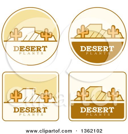 Clipart of Desert Icons - Royalty Free Vector Illustration by Cory Thoman