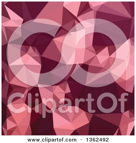 Clipart of an Imperial Purple Low Poly Abstract Geometric Background - Royalty Free Vector Illustration by patrimonio