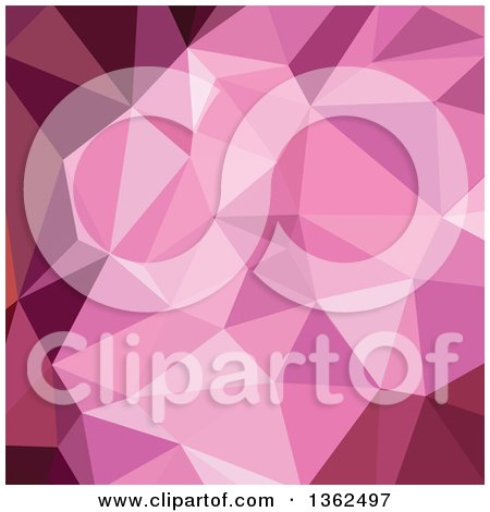 Clipart of a Fandango Purple Low Poly Abstract Geometric Background - Royalty Free Vector Illustration by patrimonio