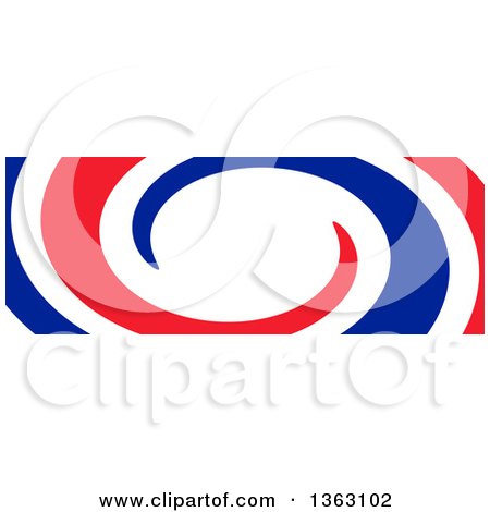 Clipart of a Spiral French Flag - Royalty Free Illustration by oboy