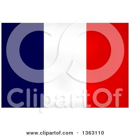 Clipart of a Slightly Dirty French Flag Background - Royalty Free Illustration by oboy