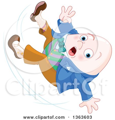 Clipart of Humpty Dumpty, the Egg, Falling - Royalty Free Vector Illustration by Pushkin