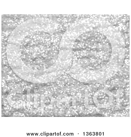 Clipart of a Blurred Silver Glitter Christmas Background - Royalty Free Illustration by KJ Pargeter