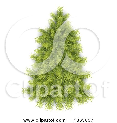 Clipart of a 3d Bare Christmas Tree - Royalty Free Vector Illustration by vectorace