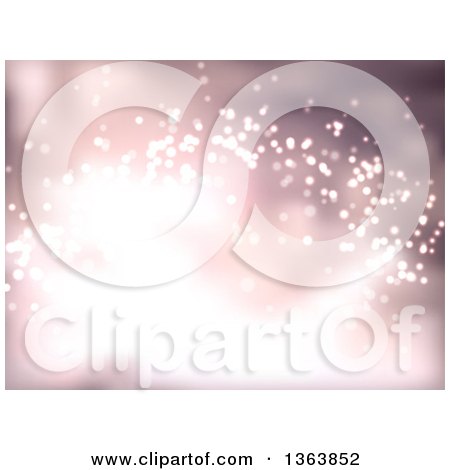 Clipart of a Christmas Background of Sparkly Lights - Royalty Free Vector Illustration by vectorace