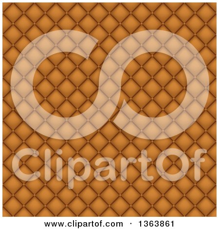 Clipart of a Seamless Background of Tan Leather Upholstery - Royalty Free Vector Illustration by vectorace