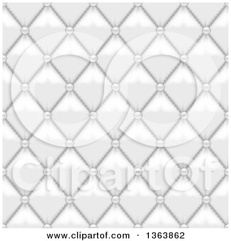Clipart of a Seamless Background of White Leather Upholstery - Royalty Free Vector Illustration by vectorace