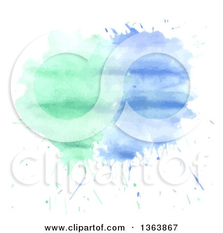 Clipart of a Watercolor Paint Splatter Background - Royalty Free Vector Illustration by vectorace