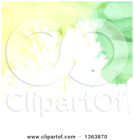 Clipart of a Watercolor Paint Splatter Background - Royalty Free Vector Illustration by vectorace