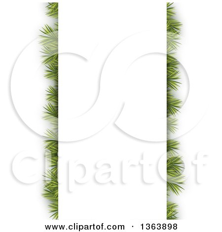 Clipart of a Christmas Background of Fir Branches Under a Paper Panel - Royalty Free Vector Illustration by vectorace