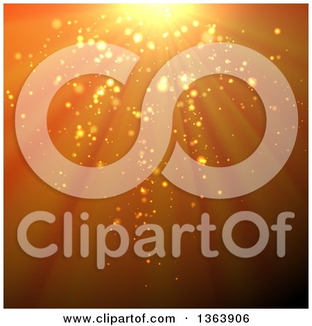 Clipart of a Background of Shining Lights - Royalty Free Vector Illustration by vectorace