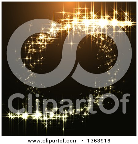 Clipart of a Background of Sparkly Lights Making a Circle - Royalty Free Vector Illustration by vectorace