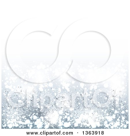 Clipart of a Background of Snow and Sparkles - Royalty Free Vector Illustration by vectorace