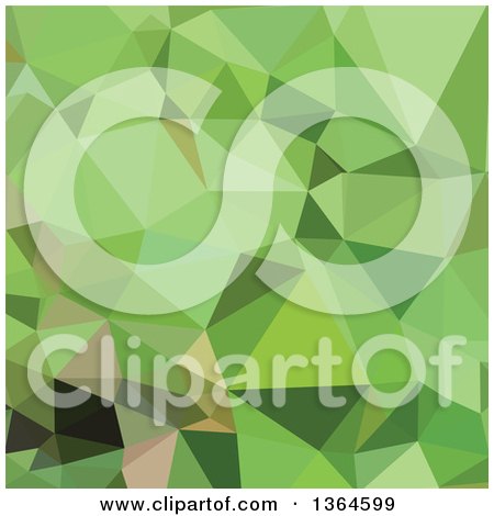 Clipart of a Dollar Bill Green Low Poly Abstract Geometric Background - Royalty Free Vector Illustration by patrimonio