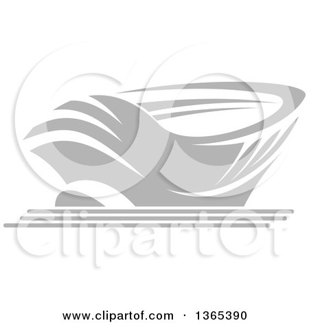 Clipart of a Grayscale Sports Stadium Arena Building - Royalty Free Vector Illustration by Vector Tradition SM