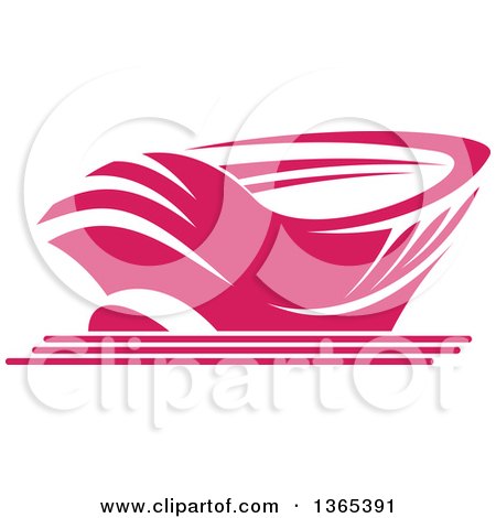 Clipart of a Pink Sports Stadium Arena Building - Royalty Free Vector Illustration by Vector Tradition SM