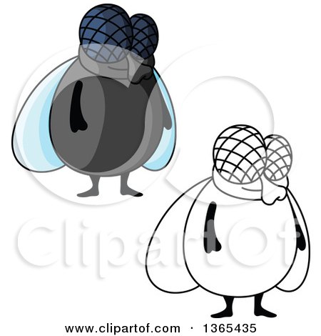 Clipart of Cartoon House Flies - Royalty Free Vector Illustration by Vector Tradition SM