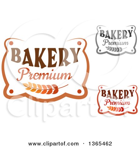 Clipart of Bakery Wheat Designs - Royalty Free Vector Illustration by Vector Tradition SM