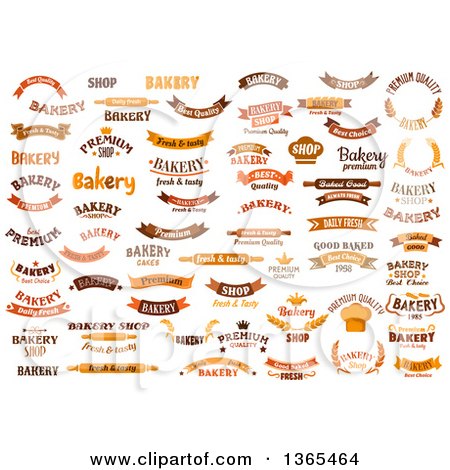 Clipart of Bakery Designs - Royalty Free Vector Illustration by Vector Tradition SM