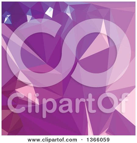Clipart of a Light Medium Orchid Purple Low Poly Abstract Geometric Background - Royalty Free Vector Illustration by patrimonio