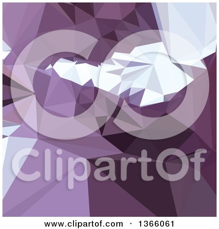 Clipart of a Dark Pastel Purple Low Poly Abstract Geometric Background - Royalty Free Vector Illustration by patrimonio