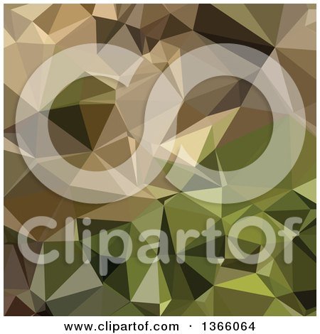 Clipart of a Burlywood Brown Low Poly Abstract Geometric Background - Royalty Free Vector Illustration by patrimonio