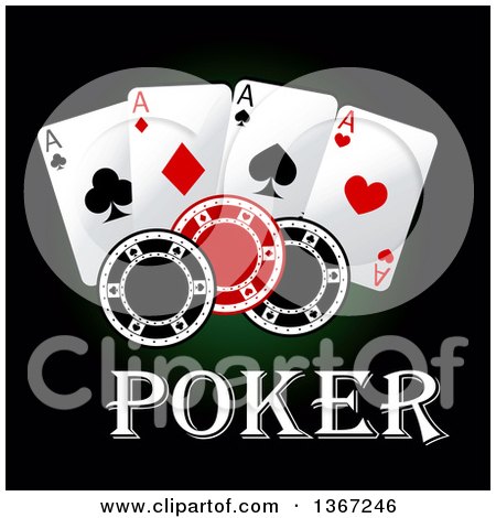 Clipart of a Design with Playing Cards and Poker Chips - Royalty Free Vector Illustration by Vector Tradition SM