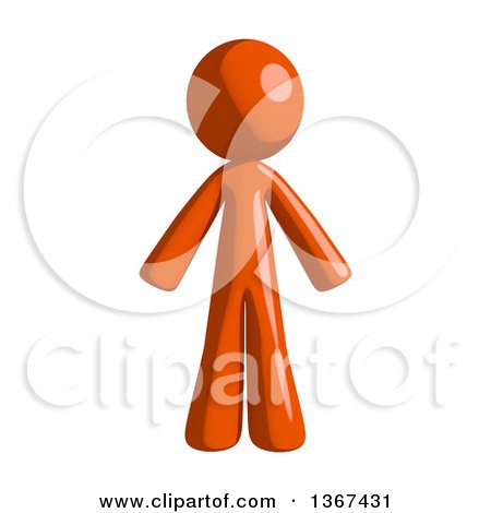 Clipart of an Orange Man - Royalty Free Illustration by Leo Blanchette