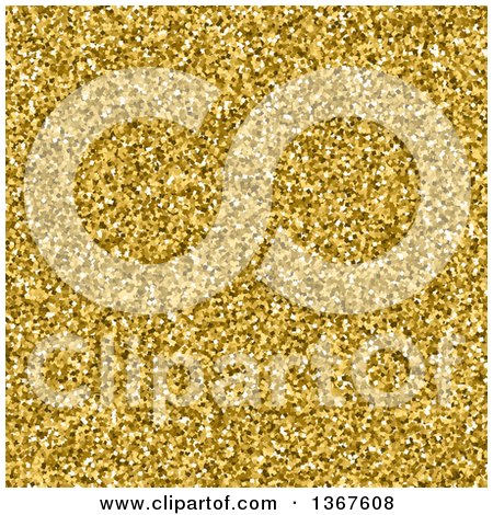 Clipart of a Gold Pixelated Glitter Background - Royalty Free Vector Illustration by KJ Pargeter