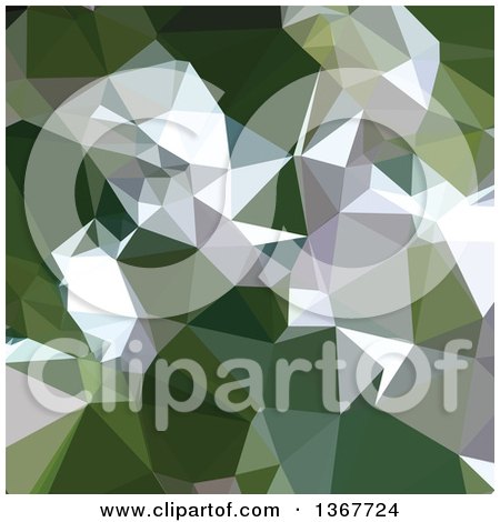 Clipart of a Low Poly Abstract Geometric Background in Castleton Green - Royalty Free Vector Illustration by patrimonio