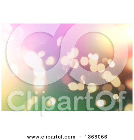 Clipart of a Christmas Background of Gradient Colors and Bokeh Flares - Royalty Free Illustration by KJ Pargeter