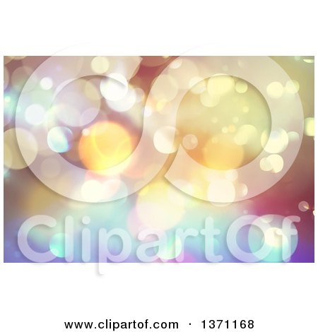 Clipart of a Christmas Background of Bokeh Flares - Royalty Free Illustration by KJ Pargeter