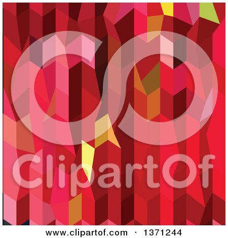 Clipart of an Abstract Geometric Background in Cardinal Red - Royalty Free Vector Illustration by patrimonio