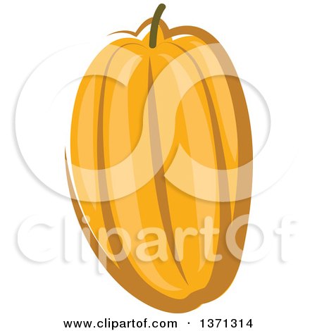 Clipart of a Cartoon Carambola Starfruit - Royalty Free Vector Illustration by Vector Tradition SM