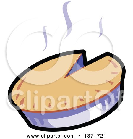Clipart Of A Hot Pie - Royalty Free Vector Illustration by Clip Art Mascots