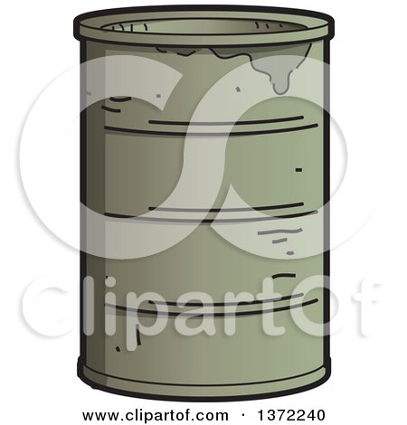 Clipart Of A Dirty Oil Barrel - Royalty Free Vector Illustration by Clip Art Mascots