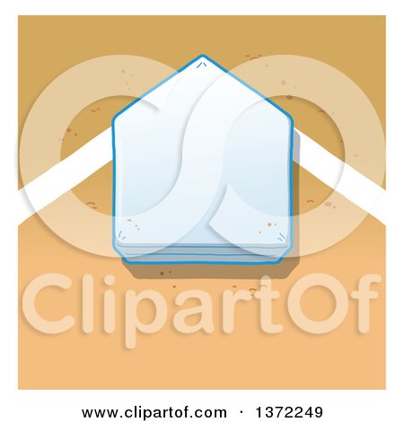 Clipart Of A Baseball Home Plate - Royalty Free Vector Illustration by Clip Art Mascots