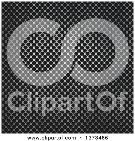Clipart of a Background of Perforated Metal over Carbon Fibre - Royalty Free Illustration by KJ Pargeter